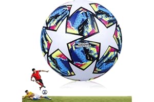 Auirshiky 2024 Championsleague Ball, Größe 5 Fußball für Kinder und Erwachsene Fußballfans Artikel Fußballliebhaber Geburtstagsgeschenk Regelmäßiges Spiel und Training
