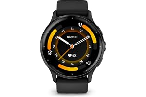 Garmin Venu 3 Slate Stainless Steel Smart Watch Bezel with Black Case | AMOLED GPS Smartwatch | Speaker & Microphone | Sleep Coach | ECG App Support* | Upto 14 Days Battery