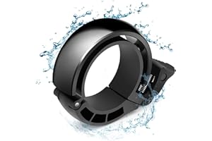 HAZENS Sonnette de vélo - Mini sonnette de vélo - En alliage d'aluminium - Qualité supérieure - 90 dB - Pour guidon de VTT de course - 22-24 mm