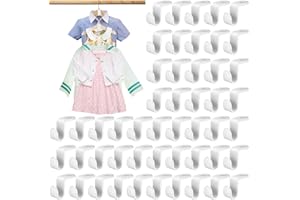 HEXINYIGJLY 50 wieszaków na ubrania, haczyki łączące, wieszaki na ubrania oszczędzające miejsce, wieszak na ubrania, oszczędzające miejsce haczyki łączące, organizer do szafy wiele wieszaków