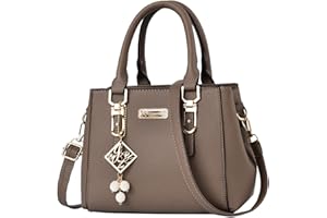 FUFUDDK Sac à Main Femme PU Simili Cuir Femme Cabas Pour Travail Elégant Classique Chic Vintage Dame Bandoulière Amovible Compartiment Zippé Porte Monnaie Et Sac à Main Top Grip Sac à BandoulièRe