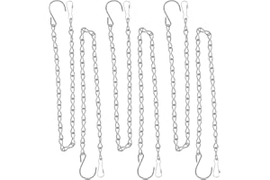 ACONDE 6 Pièces Chaîne de Panier Suspendu, 50 cm Chaîne de Suspension, pour Pot de Fleurs, Plante, Pots de Fleurs, Oiseaux, Lanternes, Panneau D'affichage, Intérieur, Extérieur
