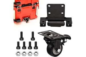 HAIOUUS Upgraded Steel Construction Front Wheels/Swivel Casters Compatible with Milwaukee Packout Rolling Tool Box Can Hold Up to £200