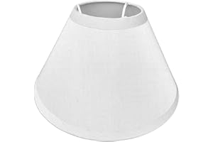 BEST&FREE X1 O X2 Pantalla Lampara Mesa De Noche 20Cm. Tulipas Para Lamparas Decorativas. Pantalla Lampara Techo Fácil De Poner. Pantallas Lamparas Bonitas. (1, Blanca)