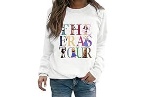 EVELUST Women Country Concert Sweatshirt - Music Festival Graphic Black Hoodie Warm Crewneck Long Sleeve Jumpers World Tour Outfit Thickened Casual Top Fan Lover Clothes