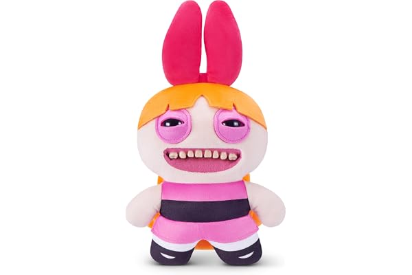 Fuggler Powerpuff Girls Peluche 22 cm de ZURU – Funny Ugly Monster avec Dents Humaines, Peluche de Collection pour Enfants, Ados et Fans de Dessins Animés