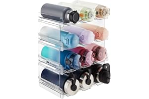 ‎LIFEWIT Składany organizer Lifewit, Zamrażarka, Plastikowy uchwyt na butelki z wodą na blat kuchenny, komodę, biurko - pakiet 4 szt., każdy organizer mieści 3 butelki