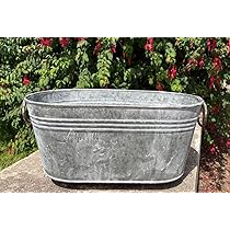 Plantenbak, metalen bak met handvatten, decoratieve Plantenbak, metalen bak met handvatten, decoratieve