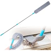 Retractable & Bendable Gap Dust Cleaner Brush Under Bed Cleaning Duster for Under Appliance with Long Handle Extendable upto5