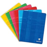 Clairefontaine 68761C Lot de 5 Cahiers à Spirale - 17x22 cm - 180 Pages