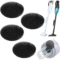 Lot De 4 Filtres En Mousse Beaufan Compatibles Makita CL100/106/180/183/DCL180 - Lavables Et Réutilisables