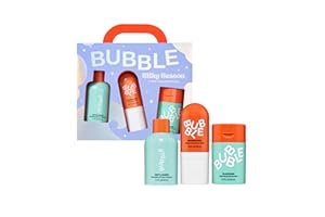 Bubble Skincare Silky Season 3-Step Hydrating Skin Care Set - Travel Size Skincare for Dry Skin - Soft Launch Cream Cleanser, Bounce Back Hydrating Toner Spray & Slam Dunk Moisturizer (3 Count)