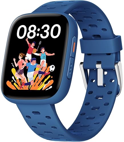 TICTIKY Fitness Tracker Bambini E Adolescenti 5-16 Anni, Smartwatch 1.83" Con Contapassi, Cardiofrequenzimetro, Sonno, Giochi, IP68, Nylon