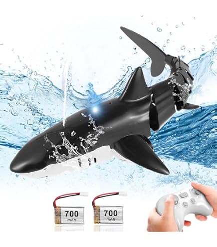 Requin Télécommandé Snookids – 2,4 GHz – Bateau Simulation RC – Rechargeable USB – Jouet Aquatique Pour Piscine Et Baignoire