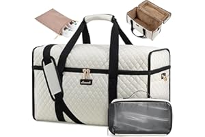 LOVEVOOK Travel Bags for Women, Large Opening Hospital Weekend Overnight Maternity Duffel Gym Bag, Carry On Holdall Cabin Hand Luggage Flight Womens Bag with Shoe Pocket