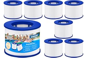 XVOYDT Lot de 8 Filtre de Spa a Visser, Cartouche filtrante pour Clever Spa, Filtre 75 x 100 mm, Filtre à Vis pour Spa Gonflable Pas De Vis 60mm, pour Cosy Spa