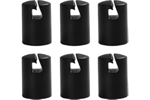 POHOVE Trampoline Enclosure G Shaped Pole Caps - 6pc Set - Black - 1.26''