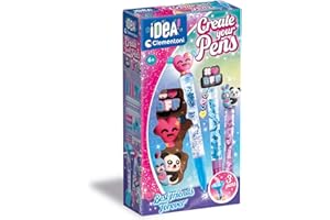 Clementoni Idea - Create Your Pens: Best Friends Forever, Laboratorio delle Penne Personalizzate, Kit Creativo per Bambini 6+ Anni, con 3 Penne Personalizzabili con Inchiostri e Accessori, 18872