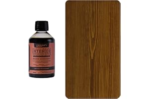 Littlefair's Wood Stain Water Based - 250 ml - Indoor Furniture Stain Light & Dark Finishes - Special Non Toxic & Eco Friendly Formula - Wood Stain for Crafts - Colour: Brown Mahogany