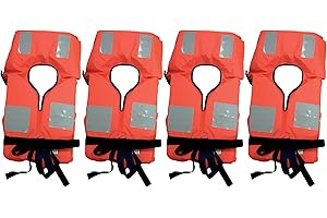 KLOVOO Kit Giubbotti di Salvataggio per Imarcazioni Omologati Obbligatori per Barca, Gommone, Vela, Sicurezza da 100 N entro le 6 miglia e 150 N oltre le 6 miglia