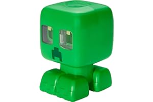 Mattel Minecraft Mein Haustier-Creeper interaktives Spielzeug mit Lichtern, Geräuschen und Explosion, ca. 14 cm große per Knopfdruck aktivierte Figur, JGX49