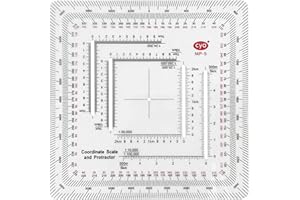 Amagogo Scala delle coordinate del goniometro per la navigazione Goniometro militare Strumento per la lettura della mappa e la navigazione
