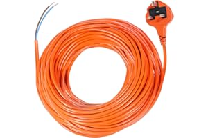 SPARES2GO Universal 20m Cable & Lead Plug for Strimmers, Trimmers, Hedge, Cutters, Lawnmowers (20 Metre)