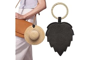 Zoomarlous Hat Clip for Bag Travel | Magnetic Hat Clip | PU Leather Hat Holder Clip for Bag | Portable Visor Hat Clips Travel Accessories for Men & Women