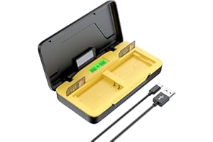 ENEGON LP-E10 20W Cargador rápido Doble de Almacenamiento de batería Compatible con Canon EOS 1100D, EOS 1200D, EOS 1300D, EOS 2000D, 1500D, 3000D y 4000D.