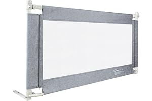 LZQ Sponde letto Bambini, Barriera letto Bambini, Sponda letto Bambini, Sbarra letto bambini Altezza Regolabile, Barriera di Sicurezza per Letti per Bambini e Letti per Genitori, 180 x 70 x 25 cm