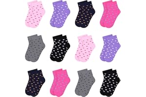 L&K-II 10/12 paires de chaussettes pour enfants filles Chaussettes bébé coton 2817VA