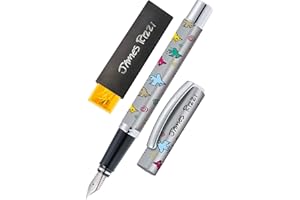 ONLINE 36057 Pióro wieczne z czystego aluminium, JAMES RIZZI Special Edition - BIRDS IN THE SKY - pióro M, do standardowych wkładów atramentowych, w pudełku prezentowym