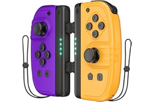 TURPOW L/R Wireless Controller Set of 2 for S-witch, Replacement Controller Wireless with Wake Function/Dual Motor/6-Axis Groscope Compatible with S-witch/OLED