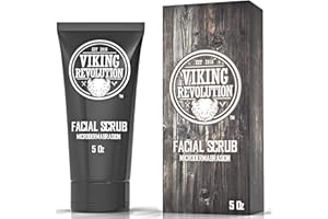 ‎VIKING REVOLUTION Viking Revolution Mikrodermabrasion Peeling Gesicht Männer - Face Scrub & Gesichtsreinigung für Tiefenreinigung, Gegen Mitesser & Eingewachsene Haare - Pre-Shave Gesichts Peeling (1er-Pack) 150 ml