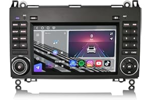 Erisin 8GO 128GO Snapdragon CPU Android 14 Autoradio Navigateur GPS pour Mercedes Classe A W169 Classe B W245 Sprinter Viano VW Crafter Sans Fil Carplay Wifi DSP Bluetooth 5.1 Canbus SWC Écran tactile