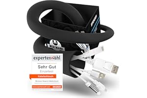 Wertmann Copricavi in neoprene nero [3m] per gestione cavi TV o PC - Diametro regolabile - Guaina per cavi flessibile nera, nascondi e raccogli cavi scrivania e proteggi cavo per cani - Gestione cavi
