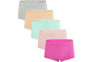 INNERSY Bragas Niña Algodón Suaves Braguitas Culotte Adolescente Ropa Interior Elástico 8-16 Años Pack de 5