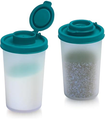 Outdoor Salz- Und Pfefferstreuer-Set | 4 Mini-Streuer Mit Deckel | Transparent & Feuchtigkeitsbeständig | Ideal Für Picknick, Camping & Reisen