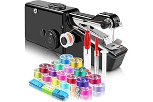 JOKOO Handheld Sewing Machine, Mini Sewing Machine with Sewing Accessories, Electric Sewing Machine, Stitch Tool for Fabric Quick Repairing for DIY, Clothes, Denim, Curtains, Leather