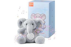 Dreamegg Peluche e Registrazione Vocale - Rumori Bianchi per Neonato con Ninna Nanna per Bambini, Rumori Bianchi per Dormire, 21 Suoni Rilassanti, Timer, Ricarica USB - Ideale Regalo per Neonato
