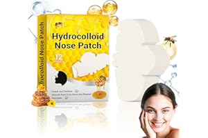 Altherona Mitesserentferner Strips 12PCS, Mitesser Entfernen Hydrokolloid Pflaster, Hydrocolloid Patches Poren verkleinern, Nasenstrips Mitesser zur Tiefenreinigung, Poren Reinigung und Öl-Kontrolle