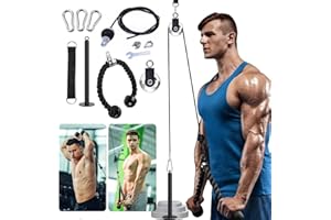 LAPONO Carrucola Palestra Palestra Multifunzione LAT Machine，Rullo da Polso Atrezzi x Palestra da casa Multifunzione，Polsiere Palestra