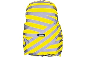 ABUS Protection pluie réfléchissante pour sacs à dos - Lumino X-Urban Cover - housse de sac à dos imperméable & visible - jaune/argent