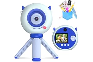 Ukuu Kinderkamera, Digitalkamera Kinder mit 2,0 Zoll Bildschirm 1080P HD Anti-Drop Fotoapparat Kinder für Weihnachten Spielzeug Blau - Eingebaute 32GB SD-Karte