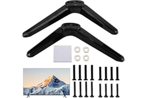 BAKEWHIZ TV Base Pedestal Feet TVs Legs Universal Stand Legs for TCL Roku 32 40 49 50 55 Inch Most Smart Television Table Desk Pedestal Replacement Tabletop Brackets Mount with Screws Mounting