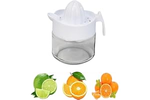 BEST HOUSE ANOTHER FINE PRODUCT Best House | Lemon Squeezer | Manual Lemon Citrus Juicer | 300ml | WHITE | Multifunctional Glass Fruit Juicer | Lemon Lime Orange Citrus Squeezer Manual Hand Press Juice (Pack of 1)