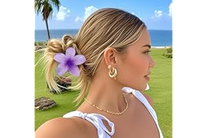 SBYHBHYDS Ei-Blume Haarklammer für Dickes Dünnes Haar,1 Stück rutschfeste Acryl niedliche Blumen Haarspangen Große Haarklammern für Frauen Mädchen Haarstyling Strand Party Pool Zubehör (J-2, One Size)