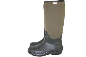 TOWN & COUNTRY WELLINGTONS Unisex Neoprene Rubber Wellington Muck Boots Ladies Mens Green with Insulation - All Seasons