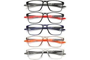 Hubeye Sportowe okulary do czytania dla mężczyzn i kobiet ultralekki czytnik kwadratowy wygodne elastyczne okulary chroniące przed niebieskim światłem