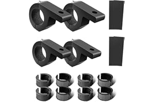 Chelhead 4 pièces supports de phares de travail 0.75"-1.25" 19-32mm, Support de serrage universel Convient pour motos,4x4,ATV,UTV,camions,bateaux,barres de toi